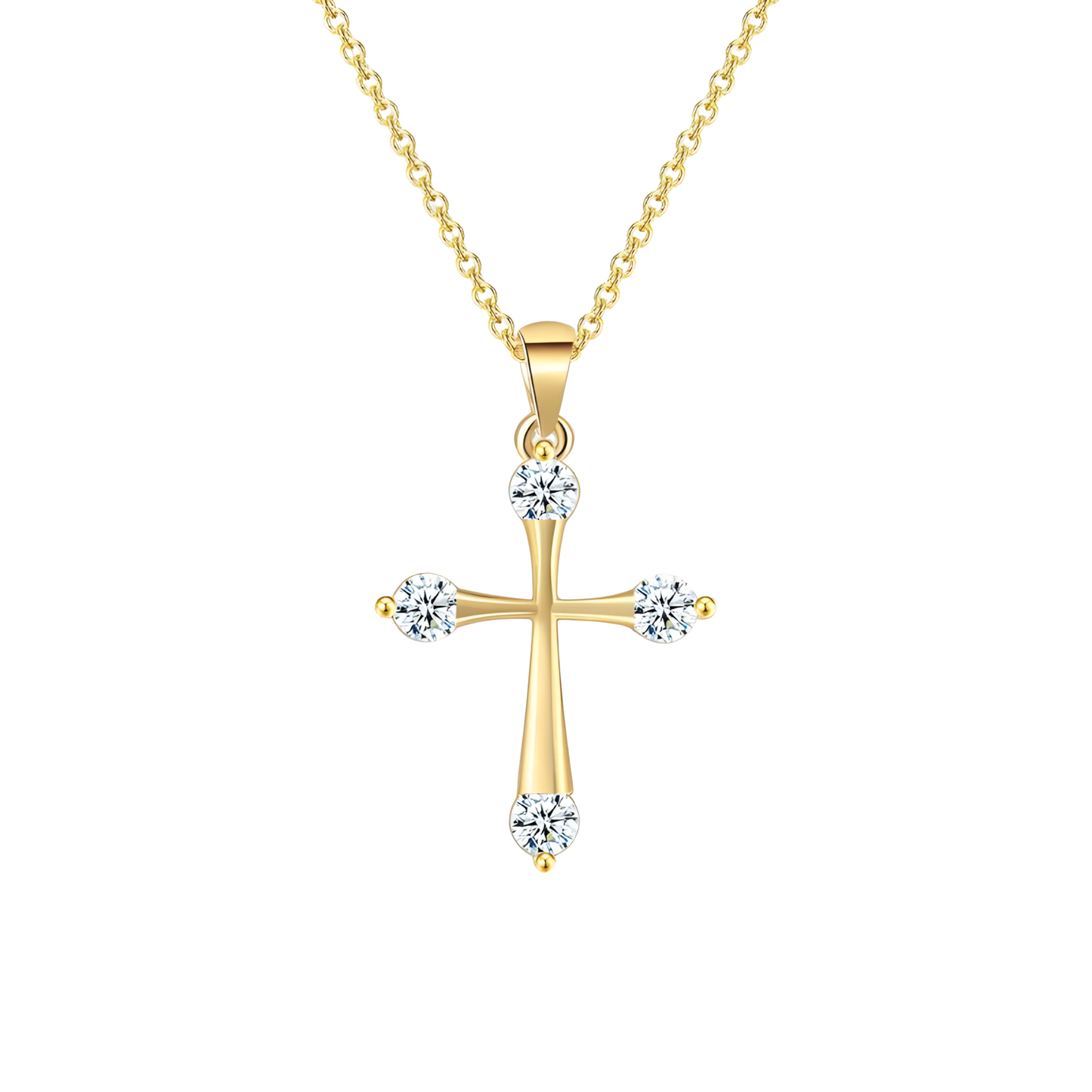 Elegant Gold Cross Necklace