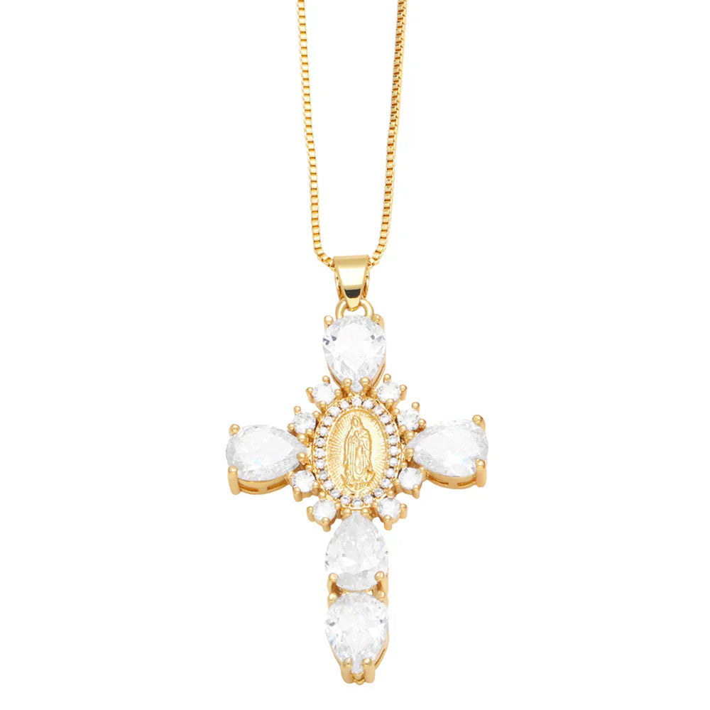 Gold and White Maria Necklace