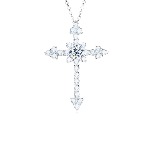 Shimmering cross necklace