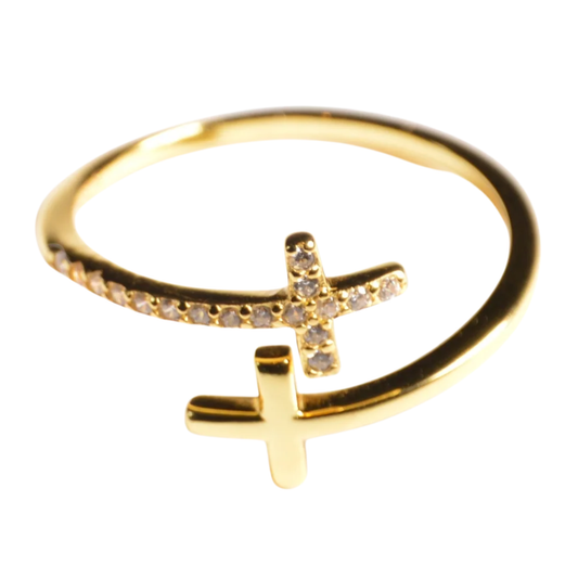 Doppel Kreuz Ring