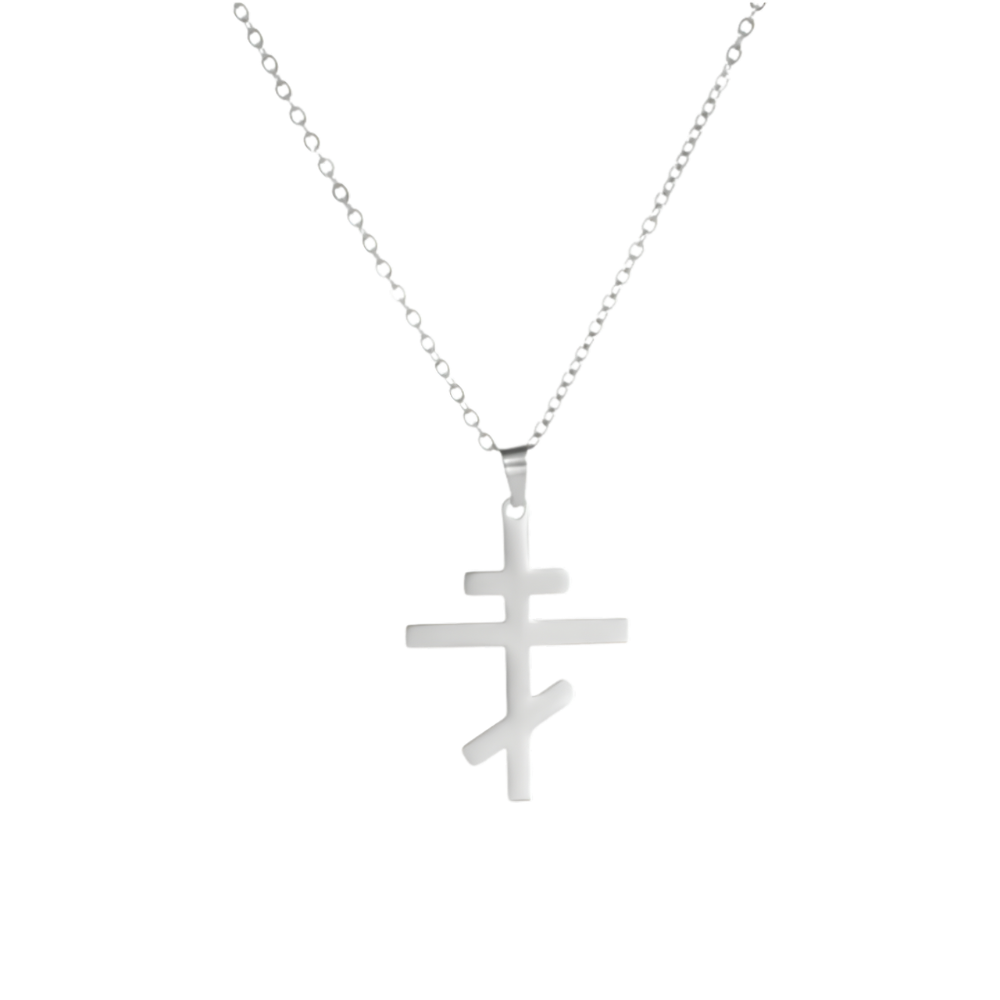 SIlberne Orthodoxe Kreuzkette
