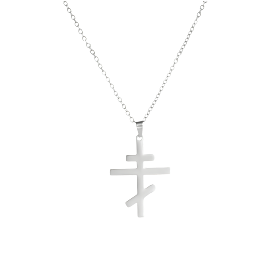 SIlberne Orthodoxe Kreuzkette