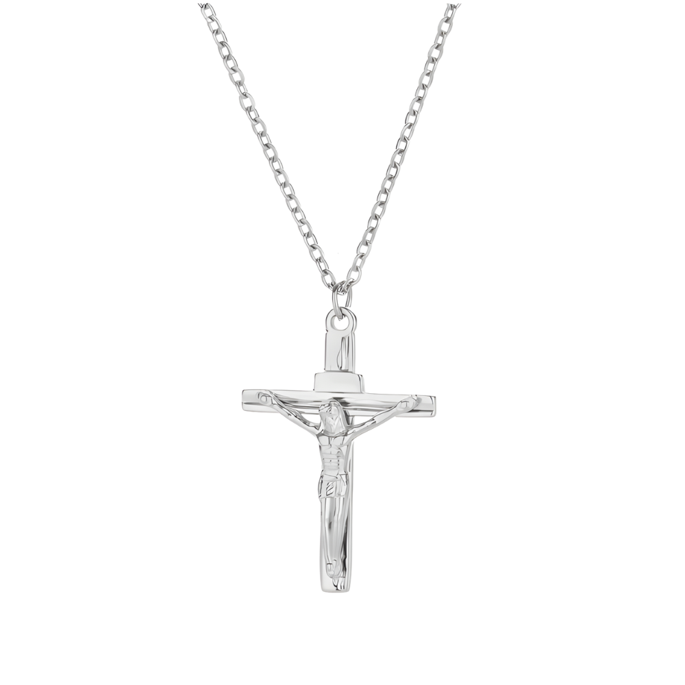 Silberne Jesus Kruzifix Kette