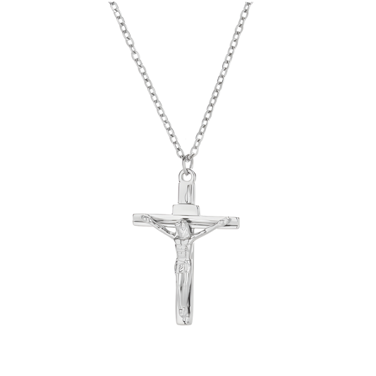 Silberne Jesus Kruzifix Kette